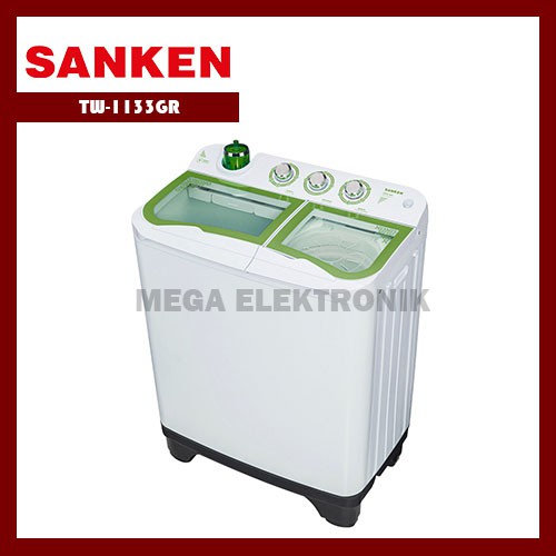 Sanken TW-1133GR Mesin Cuci 2 Tabung 9KG - KHUSUS JABODETABEK