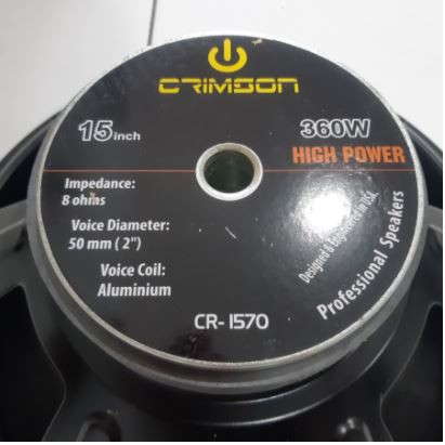 SPEAKER 15 INCH CRIMSON SPEAKER 15" CRIMSON 360 WATT CRIMSON ADS 1570