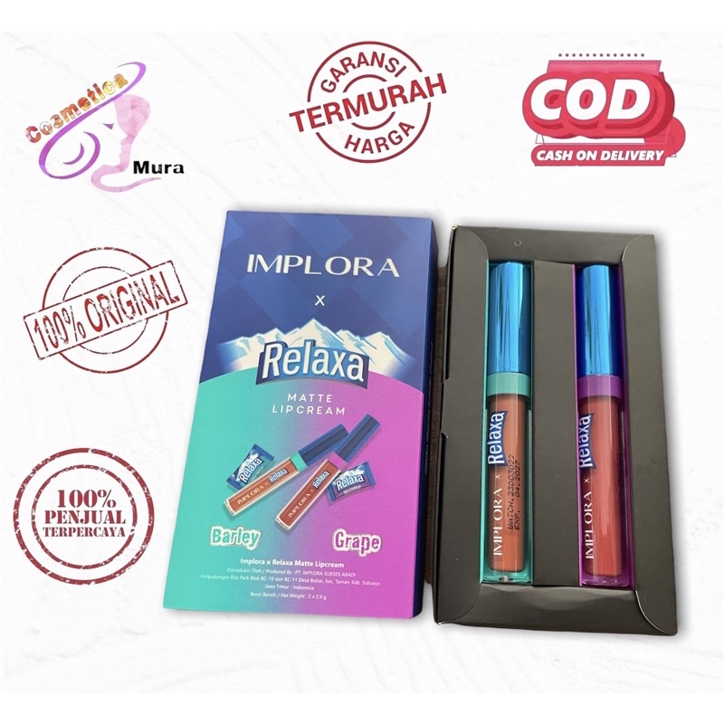 new !! implora X relaxa terbaru wow - implora lipcream X relaxa limited edition - BARU ! Implora x Relaxa | Implora Urban Lip Cream Matte | Implora Urban Lip Cream