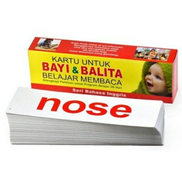 KARTU UNTUK BAYI & BALITA BELAJAR MEMBACA SERI ENGLISH