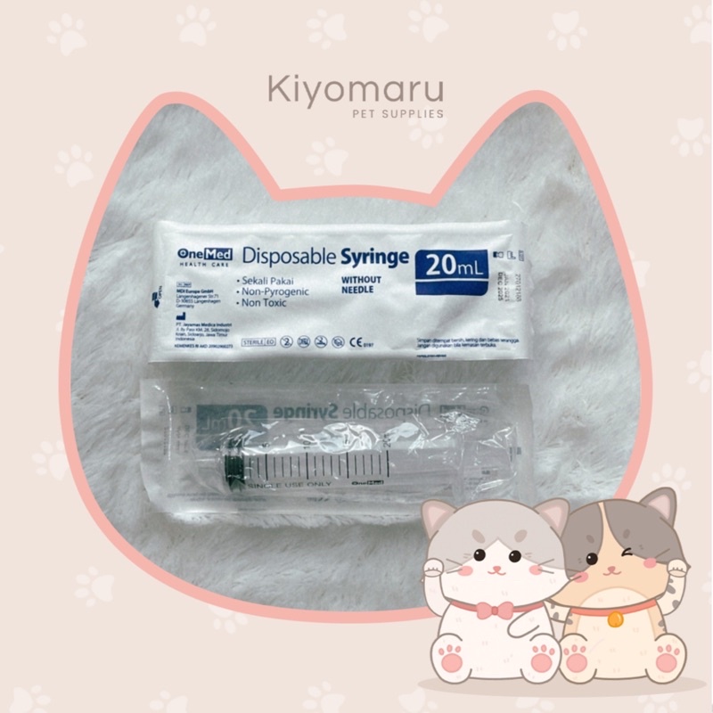 Syringe Spuit 20ml Suntikan Spet Obat Makanan Minum Kucing 20cc KIYOMARU