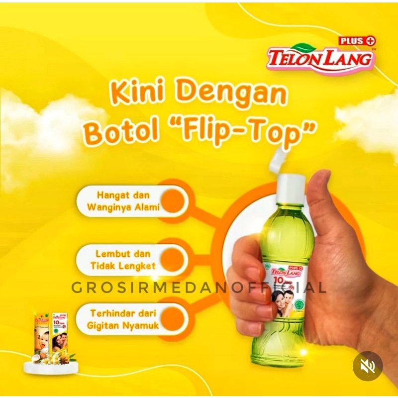 TELON LANG PLUS - MINYAK TELON CAP LANG PLUS TRIPLE ACTION - MENGHINDARI MASUK ANGIN DAN GIGITAN NYAMUK