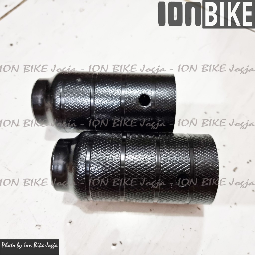 sepasang jalu peg step sepeda Jumbo Hitam untuk BMX mini footstep injakan dudukan kaki murah awet