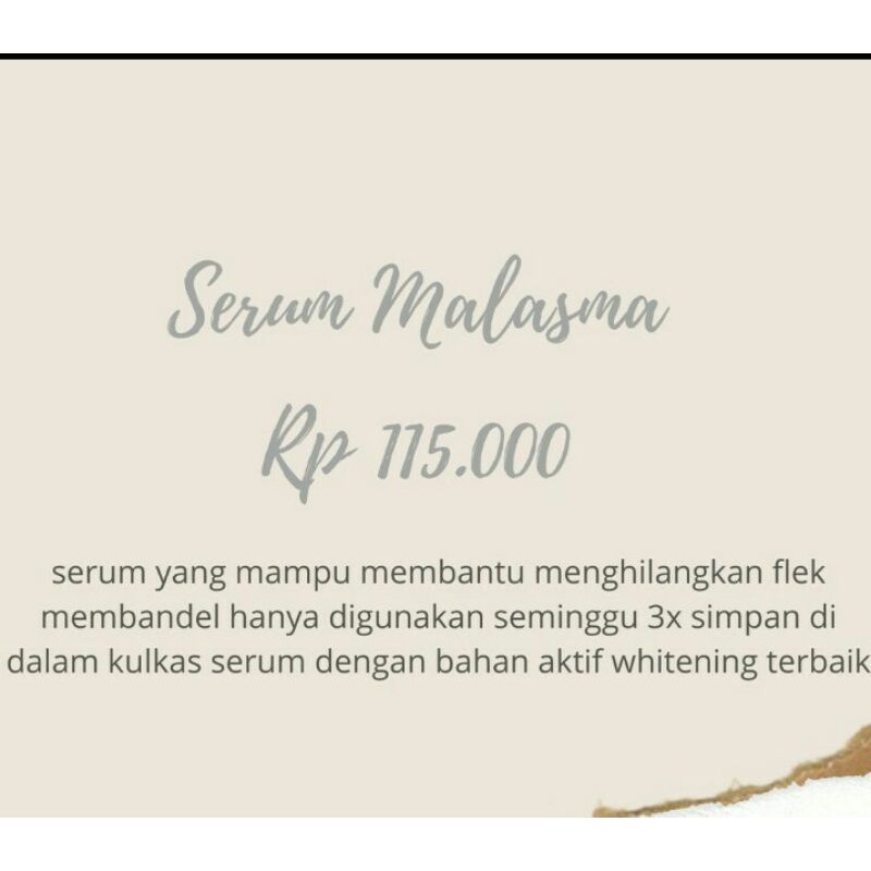 serum melasma/serum untuk flek/jglow skincare/perawatan wajah
