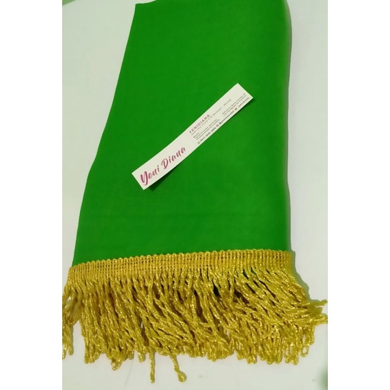 Panjang 3Meter Selendang Tari /Sampur tari (Lebar 36cm)-Hijau