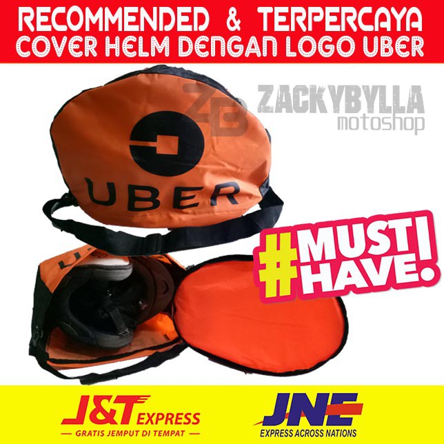 Cover Helmet UBER | Tas Pelindung Helm Anti Hujan dan Debu untuk Pengendara UBER