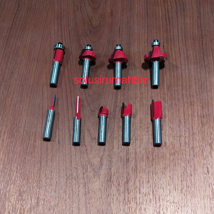 MPR MATA PROFIL SET 9PCS SESUAI GAMBAR AS 1/4 INCH ROUTER 1/4&quot; profile