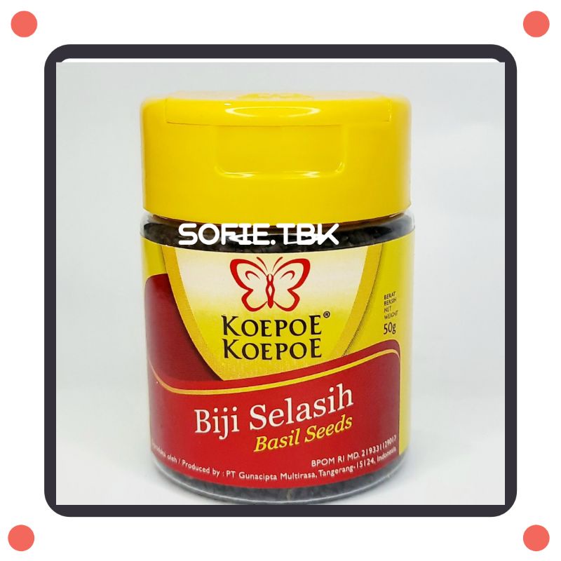 

Biji Selasih Kering Koepoe Koepoe