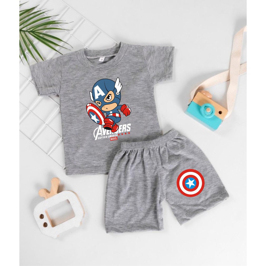 SETELAN ANAK KARAKTER / SET BAJU ANAK COWOK KARAKTER &quot;SUPERHEROES&quot;