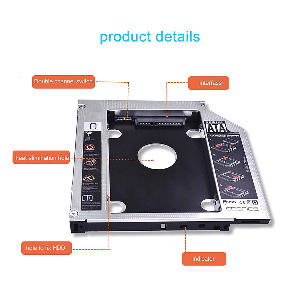 SECOND HDD CADDY 9 MM DAN 12 MM CADDY HARD DISK HDD CADDY