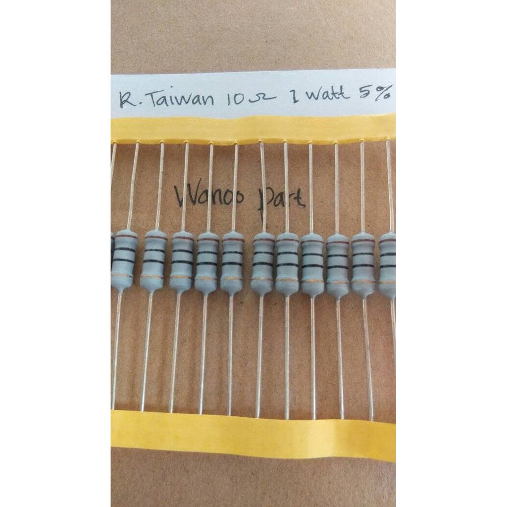 Resistor 10 ohm 1 watt 5% taiwan (10 pcs}