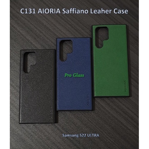 C131 Samsung S22 S22 PLUS S22 ULTRA AIORIA Saffiano Leather Case