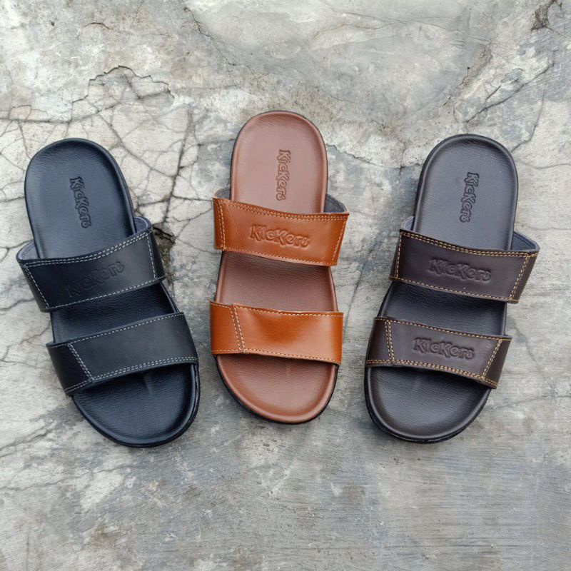 sandal Kickers 01/sandal kulit pria/sandal cowok terbaru/sandal murah/sandal fashion/sandal casual