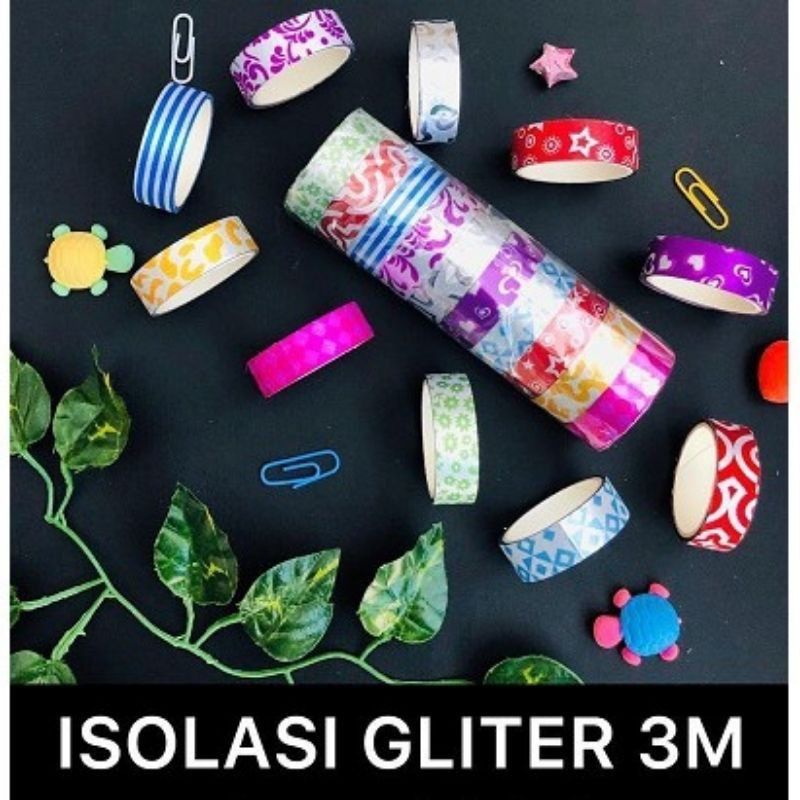 

(GLITTER) SOLASI MOTIF / ISOLASI MOTIF SELOTIP GLITTER MOTIF WARNA WARNI / ISOLASI WARNA / ISOLASI FANCY SOLASI MOTIF MURAH