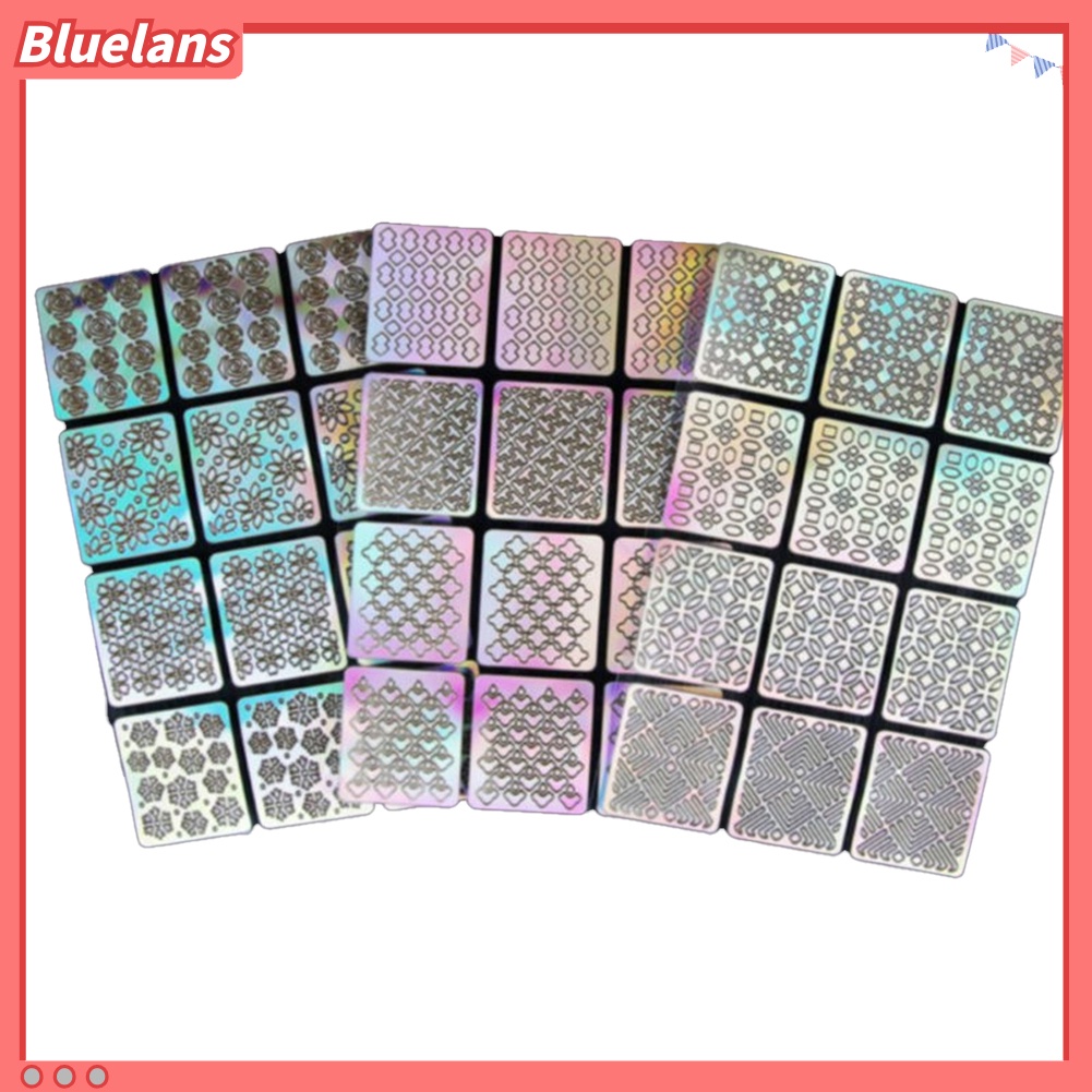 [Bayar Di Tempat][bluelans] 3 Lembar Stiker Nail Art Transfer Desain 3D untuk Manicure