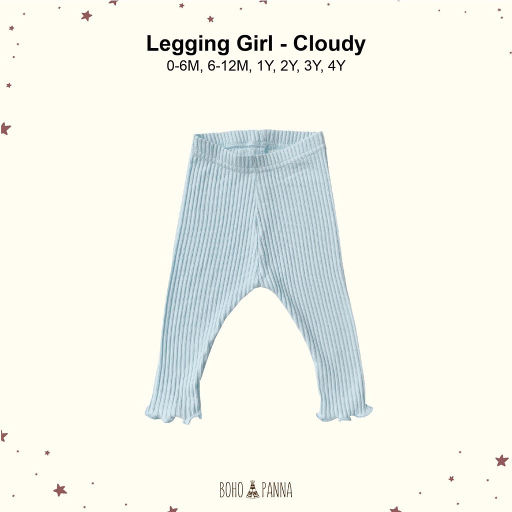 Bohopanna Legging Girl Reeb Celana Legging Panjang Anak Perempuan / Legging Ruffle 0-4 Tahun