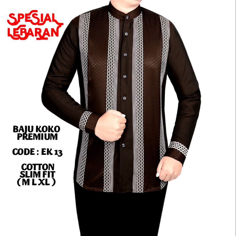 BAJU KOKO PRIA SLIM FIT KEMEJA KOKO PRIA SLIM FIT LENGAN PANJANG BK28