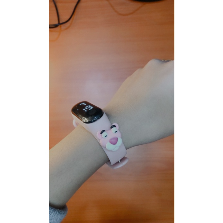 ☮FAYES☮ Jam Tangan Elektronik Led Waterproof Motif Untuk Anak Karakter Import Cod Murah JT06-PINK PANTHER