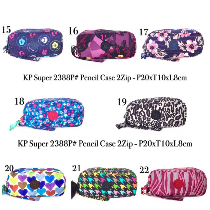 Murah Tempat Pensil Kipling 2388 Super Free Gantungan Boneka Pencil Case Limited