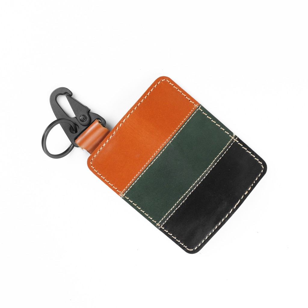 Dompet STNK Mobil Motor Gantungan Kunci Kulit 3 Warna Carabiner Slim