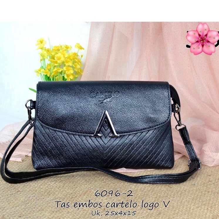 YBS Tas selempang fashion wanita import 2 tali 6096-2