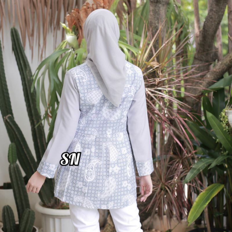 Baju Batik Wanita Modern Atasan Batik Kerja Wanita Blouse Batik Kantor Seragam Batik M L XL XXL