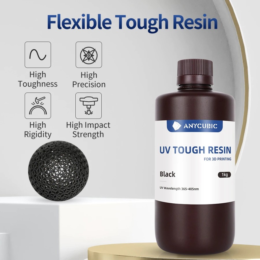 Anycubic Resin Flexible Tough High Rigid Resin 3D Printer 1 Liter