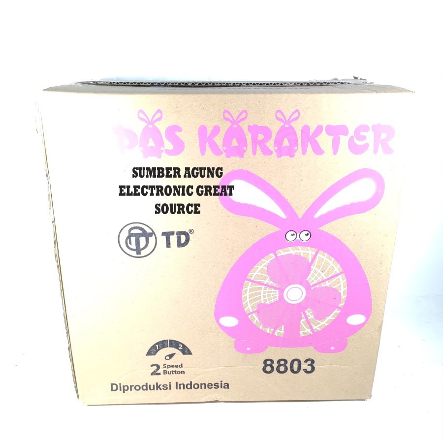 Kipas Kelinci 8803 Twindog TD Karakter Fan 2Speed Pink Rabbit Jambon