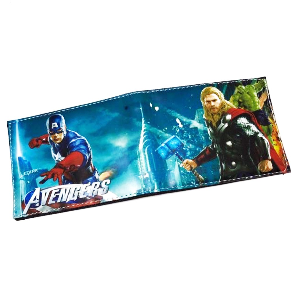 6.6 Shopee Belanja Gratis!! Dompet Kulit Anak Laki-Laki Gambar Superhero Captain Amerika Batman Transformer Ironman Avengers Dll