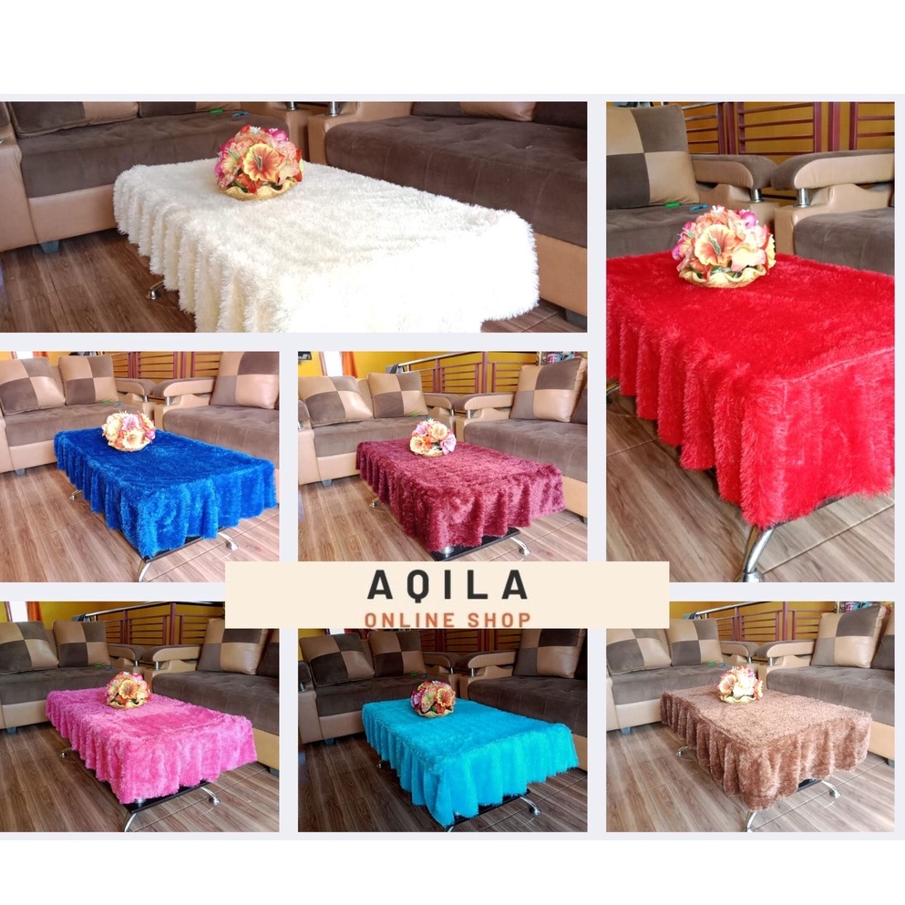 TAPLAK MEJA RUMBAI TAPLAK RUMBAI BULU RASFUR TAPLAK MEJA uk 100x50