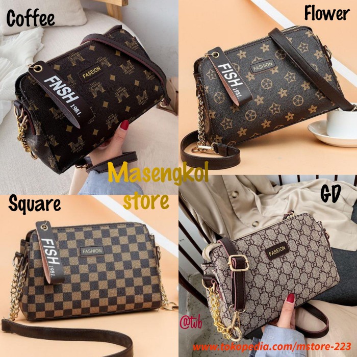 tas wanita Tas Selempang Import Wanita modis Branded Batam murah Kerja B8074LQ - Display slingbag im