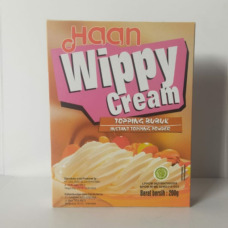 

WIPPY CREAM TOPPING BUBUK INSTAN HAAN 200GR