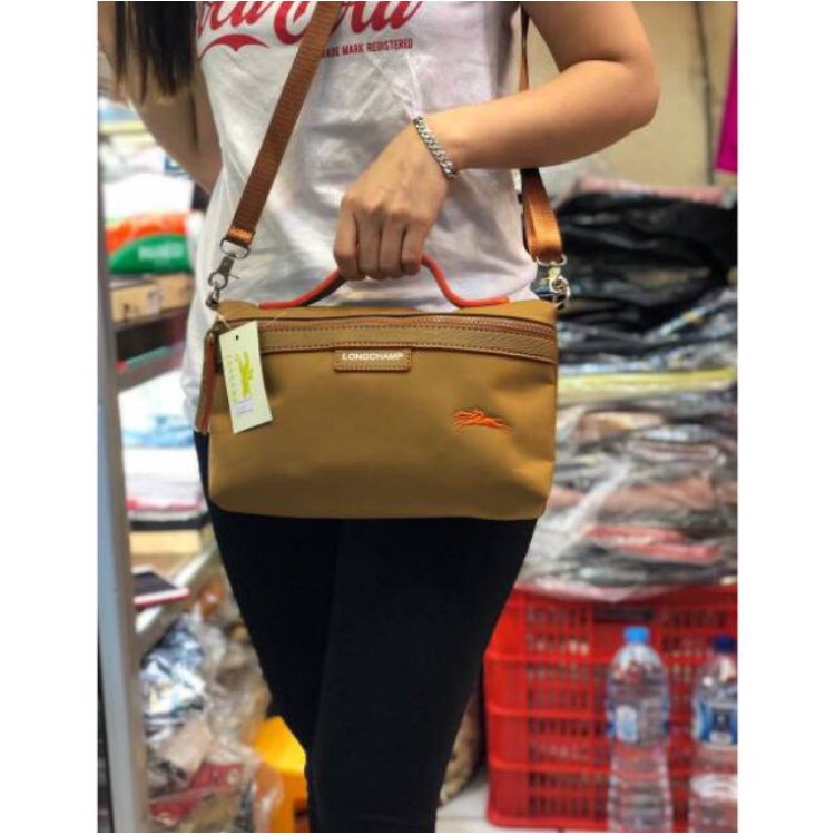 tas longchamp pouch slempang 1 zipper premium