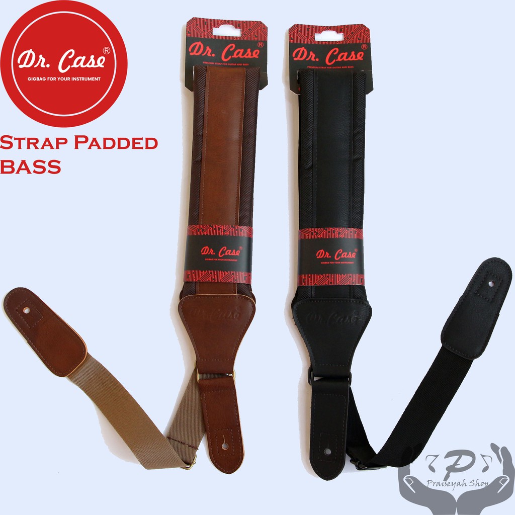 Strap Gitar Bass Cokelat Dr Case Padded Series Tebal Kuat Nyaman Empuk