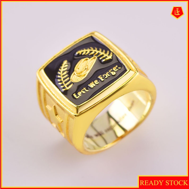 [Ready Stock]Creative Personality Men's Gold Ring