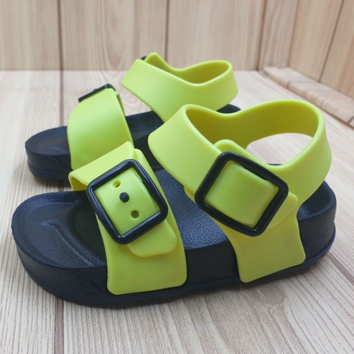 Sendal Anak Laki Laki Usia 3 4 5 Tahun KAret HIJAU - Sepatu Sandal Anak Cowok Karet Size 25 -28 Anti Licin