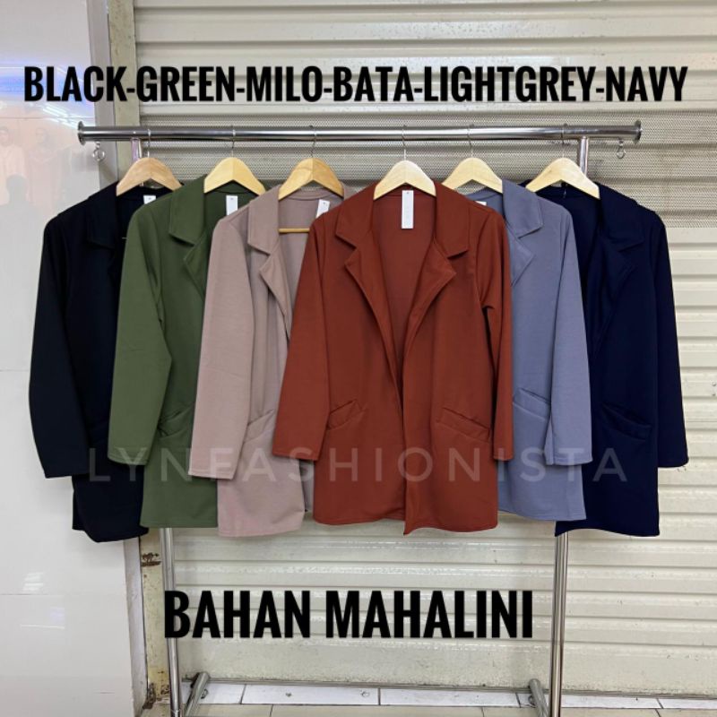 OUTER BLAZER WANITA SCUBA PREMIUM/KARDIGAN KERJA WANITA BASIC POLOS MURAH/ANDINE