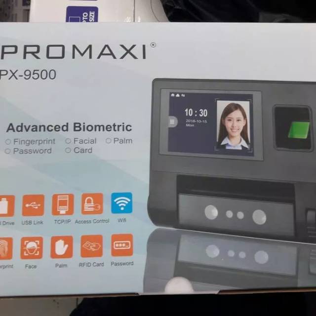 Absensi PROMAXI PX 9500 Biometric Original - Absen Wajah, Jari, Telapak Tangan PX9500