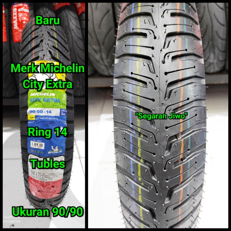 Ban tubles motor matic ring 14 Ukuran 90/90 merk Michelin city extra Ban belakang honda beat vario 110 vario 125