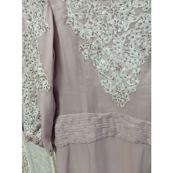 GAUN PESTA DRESS BROKAT PRELOVED
