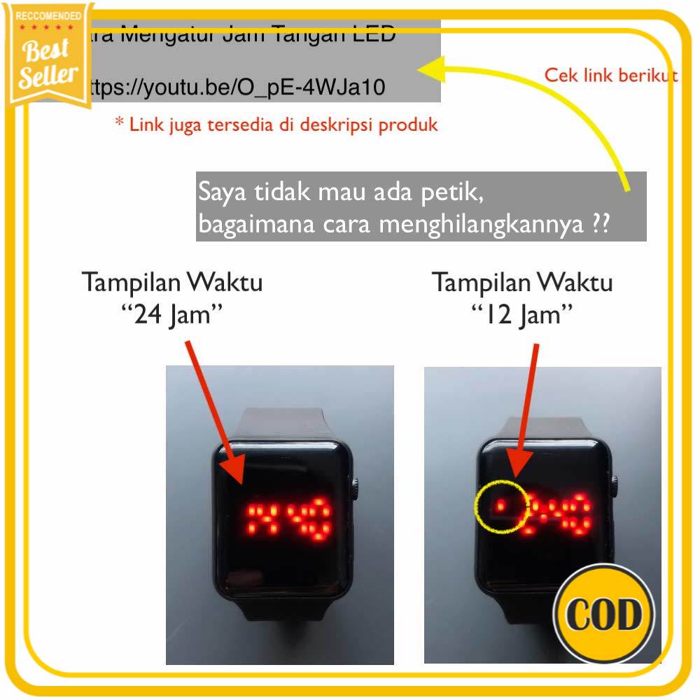 JAM Tangan Pria Wanita Digital Anti Air Trend Terbaru 2021 Jam Tangan Cewek Casual Main Kecil Elegan Murah F020-2