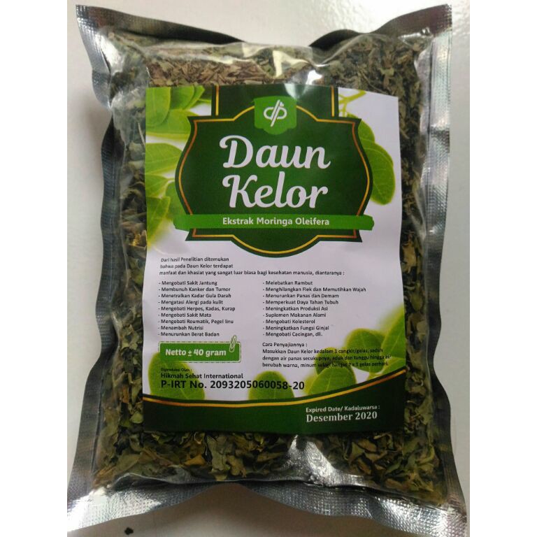 

teh daun KELOR curah AUR awur TUBRUK merek HIKMAH HERBAL