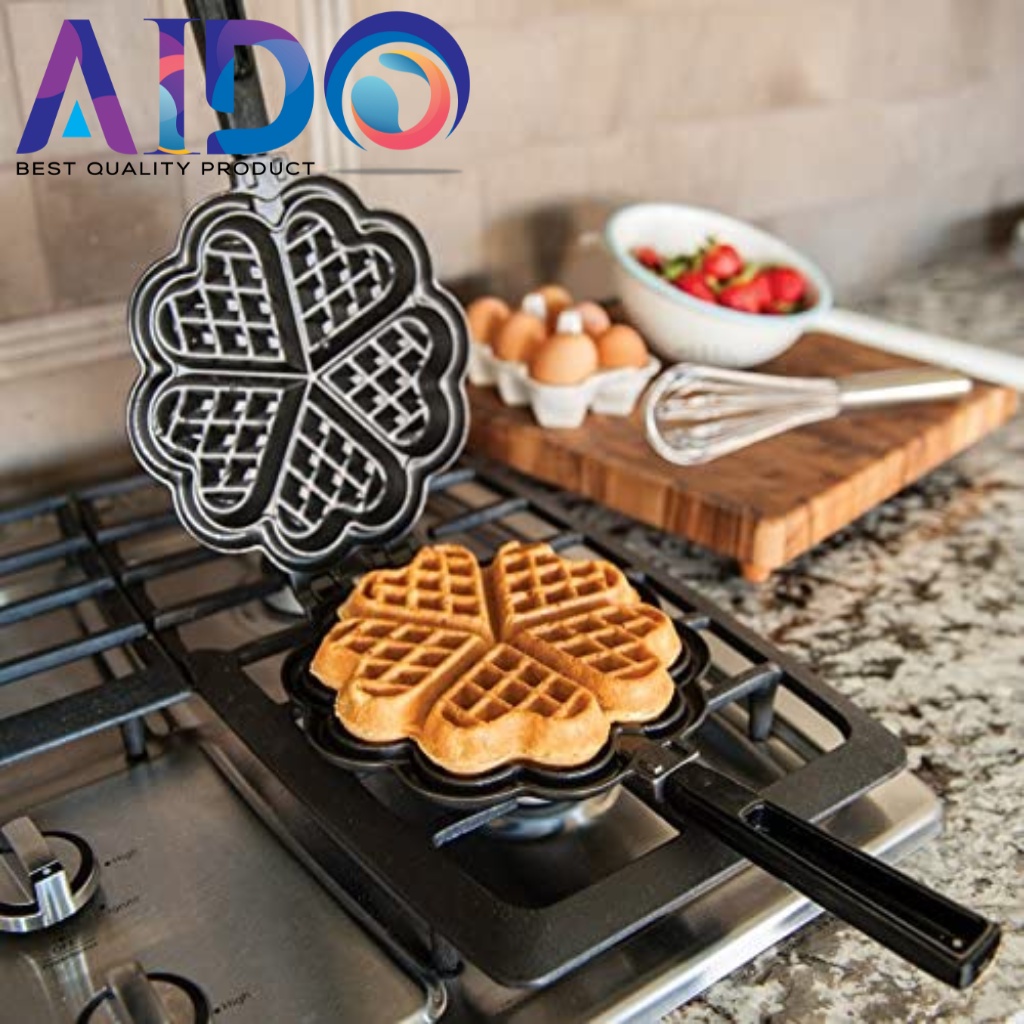 Cetakan Kue Waffle Croffle Maker Bunga 4 Sisi Cetakan Waffle Maker