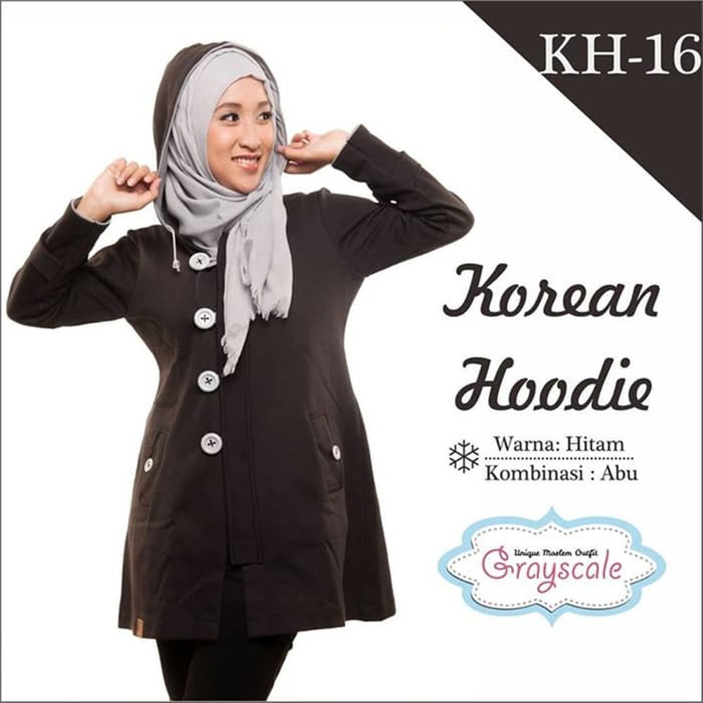 Jaket Wanita Korea Style Musim Dingin Muslimah Berhijab 16