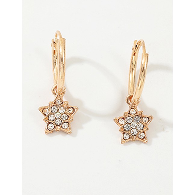 LRC Anting Tusuk Fashion Astral Cross Portrait Seashell Love Geometric Earrings D46859