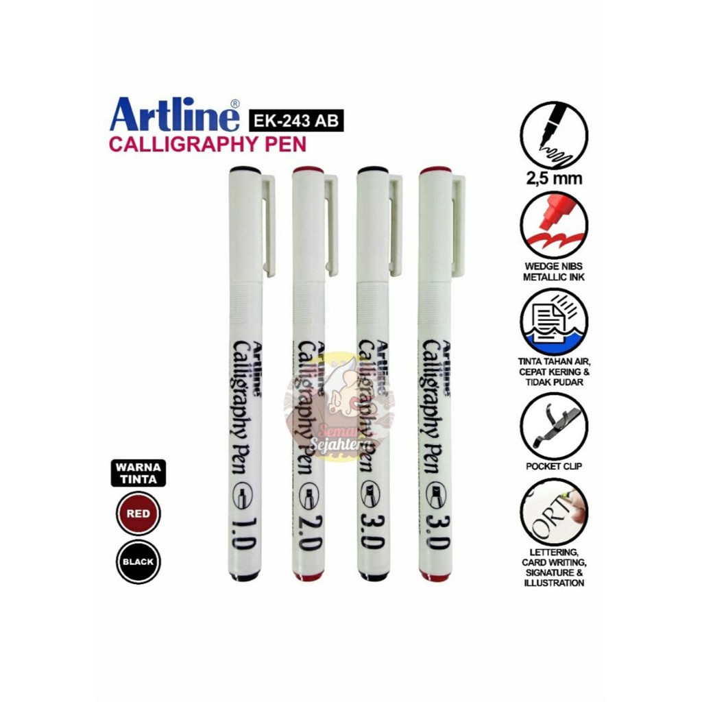 

[PCS] ARTLINE CALLIGRAPHY PEN EK-24 (UJUNG MIRING) PULPEN KALIGRAFI PERMANEN*