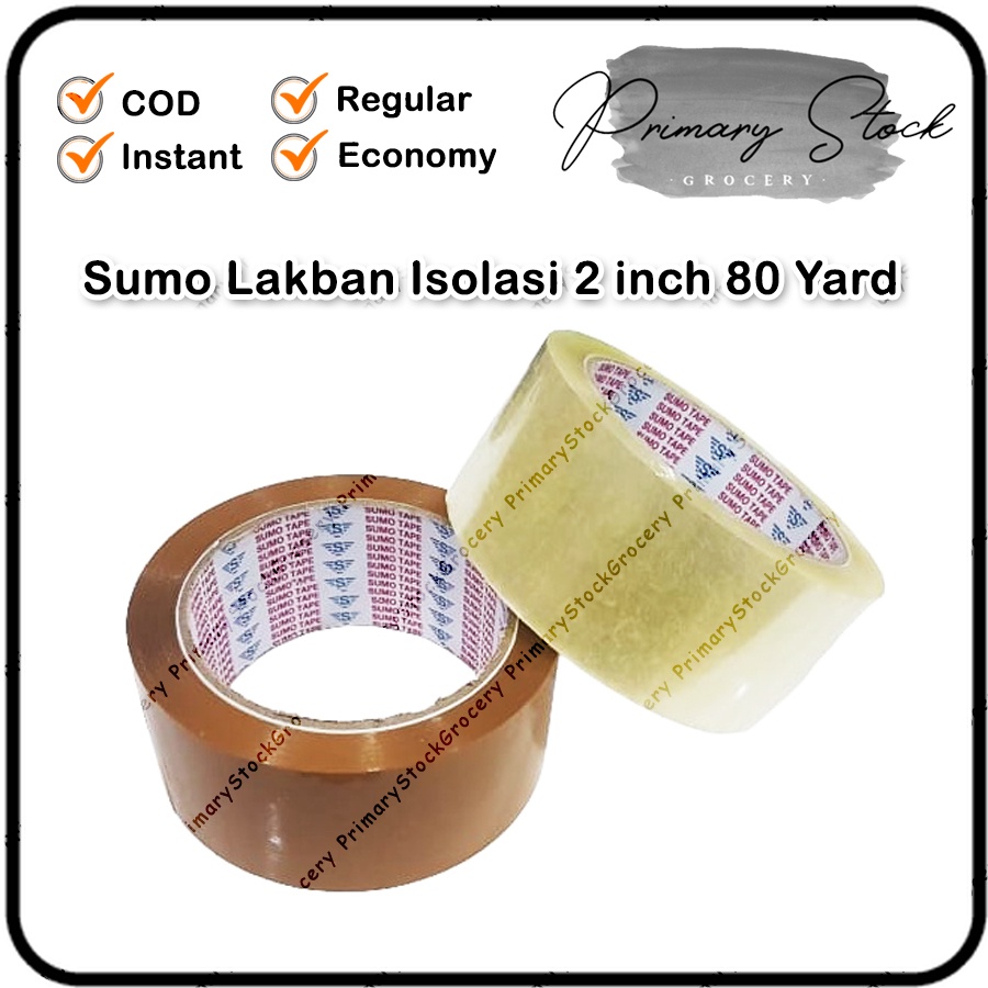 

Lakban Bening Coklat 80 Yard 2 Inch Inci Isolasi Murah 45mm Sumo Tape