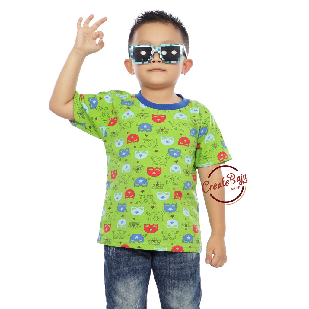 KAOS ANAK LAKI CAPTAIN ACAK 1-7 TAHUN BAJU ATASAN ANAK LAKI FASHION TERMURAH BAHAN KATUN