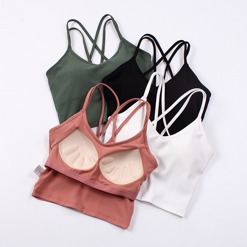 HPA2038 Anna Tank Top Crop With BRA baju wanita bersama bra berkualitas