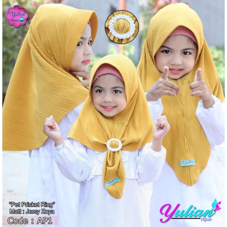 HIJAB INSTAN ANAK PAD PLISKET RING (AP1) BY YULIAN
